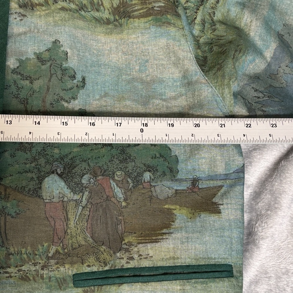 Hammerschmid German Green Scenic Wood Button Jacket Size 38/Large Women's - Picture 11 of 12
